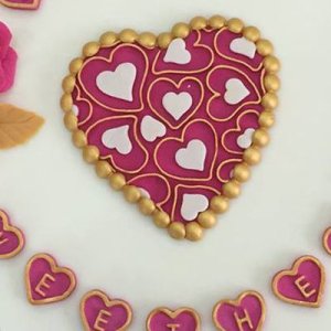 画像6: イギリス製/シュガークラフト/デザインマット ダブルハート (6)