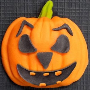 画像2: イギリス製/シュガークラフトシリコン抜き型/パンプキンフェース  (2)