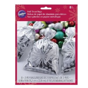 画像2: Wilton スノーフレークシルバーフォイルバッグ(ビニタイ付) 8枚入り (2)