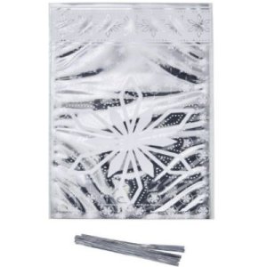 画像3: Wilton スノーフレークシルバーフォイルバッグ(ビニタイ付) 8枚入り (3)