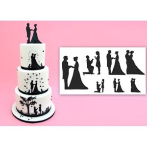 画像2: シュガークラフト/パッチワークカッターセット ウエディングシルエット  (2)