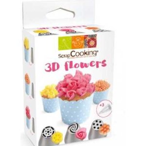 画像3: フランス製/　3Dフラワー口金（ステンレス）＆絞り袋セット（レシピ付） (3)