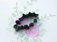 画像1: カラークッキー型　ヒイラギの葉　（ダークグリーン）