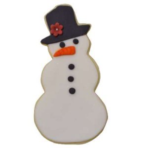 画像2: カラークッキー型　帽子を被った雪だるま　（ホワイト） (2)
