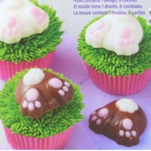 画像1: Wilton　チョコレート型　バニーバット/うさぎのお尻　6個取 (1)