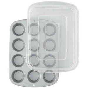 画像1: Wilton マフィン型/カップケーキ型　レギュラーサイズ　カバー付　12個取カップケーキボックスプレゼント付き (1)