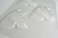 画像2: チョコレート型　馬の顔　3個取