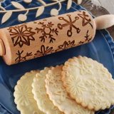 木製エンボスローリングピン/めん棒 - スウィートハーツ