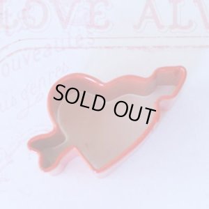 画像2: ミニカラークッキー型（レッド）　ハートの矢（ミニ） (2)