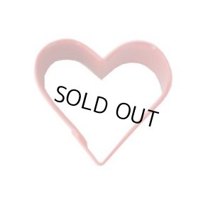 画像1: ミニカラークッキー型（レッド）　ハート（ミニ） (1)