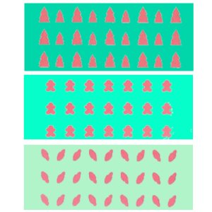 画像2: お得なセット／DIYスプリンクル用ステンシルセット　スクレーパー３枚付き　クリスマス（ツリー、リーフ、ジンジャーブレッドマン）3種類セット (2)