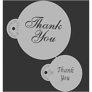 画像1: Mサイズ/ステンシルセット　THANK YOU メッセージ　2種類 (1)
