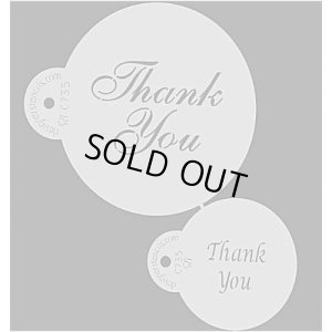 画像1: Mサイズ/ステンシルセット　THANK YOU メッセージ　2種類 (1)
