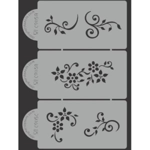 画像1: Mサイズ/ステンシルセット デイニーフローラルスプレイ 3種類 (1)