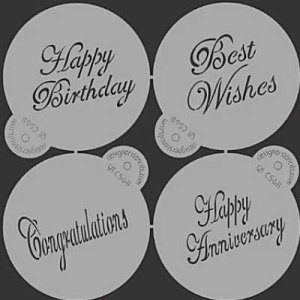 画像1: Mサイズ/ステンシルセット メッセージプレート/スクリプト 4種類 (1)