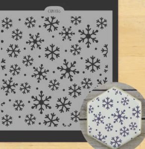 画像2: ステンシルプレート 雪の結晶 (2)