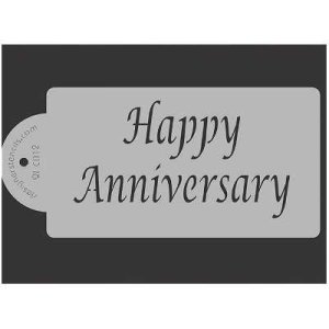 画像1: Mサイズ/ステンシルプレート HAPPY ANNIVERSARY メッセージ (1)