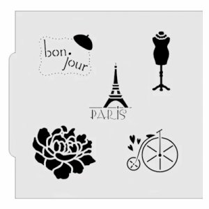 画像2: アメリカ製　ステンシルプレート  Paris Style (2)