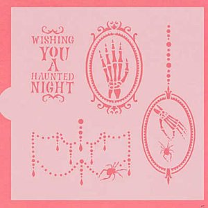 画像3: アメリカ製　ステンシルプレート  ハロウィン／Wishing you a Haunted Night (3)