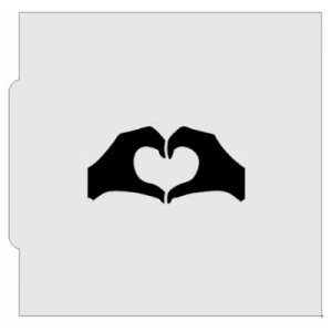 画像2: アメリカ製　ステンシルプレート　Heart Hands (2)