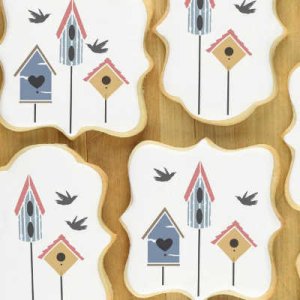 画像1: アメリカ製　ステンシルプレート　バードハウス (1)