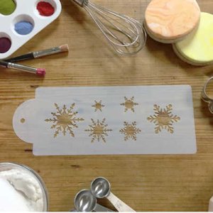 画像2: Mサイズ/ステンシル  雪の結晶  6種類 (2)
