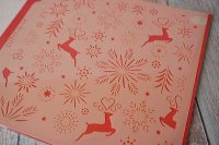 画像2: アメリカ製 ステンシルプレート トナカイ&雪の結晶/Abstract Christmas Background