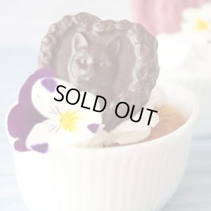 画像4: チョコレート型   ハートフレームの猫　12個取 (4)