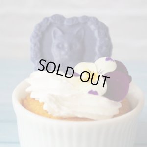 画像3: チョコレート型   ハートフレームの猫　12個取 (3)