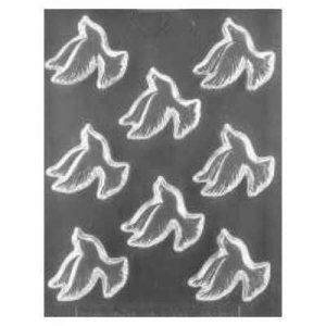 画像1: 訳ありセール/チョコレート型 羽ばたいている鳥/鳩 8個取 (1)