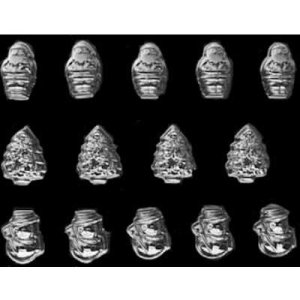 画像1: チョコレート型 クリスマスアイテム(深め)ツリー  雪だるま  サンタクロース 3種類 (1)