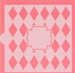 画像3: アメリカ製　ステンシルプレート　ハーレクインモノグラム　 (3)