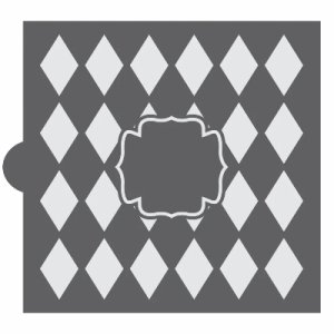 画像2: アメリカ製　ステンシルプレート　ハーレクインモノグラム　 (2)