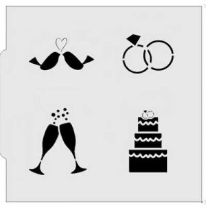 画像2: アメリカ製　ステンシルプレート　ウエディングベル　４種類 (2)