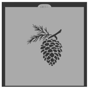 画像1: アメリカ製　ステンシルプレート　松ぼっくり／pinecone (1)