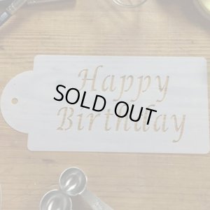 画像2: Mサイズ/ステンシルプレート　HAPPY BIRTHDAY メッセージ (2)