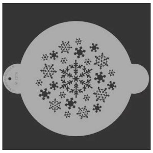 画像1: Lサイズ/ステンシルケーキトッププレート　雪の結晶 (1)