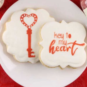 画像2: アメリカ製　ステンシルプレート 　ハートのキー (2)