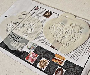 画像6: Mサイズ/ステンシルセット　Valentineデザインハート　３種類 (6)