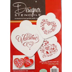 画像7: Mサイズ/ステンシルセット　Valentineデザインハート　３種類 (7)