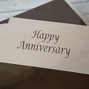 画像2: Mサイズ/ステンシルプレート　HAPPY ANNIVERSARY メッセージ (2)