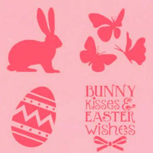 画像1: アメリカ製　ステンシルプレート 　イースター　４種類 (1)