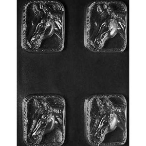 画像1: チョコレート型　馬の顔　4個取 (1)