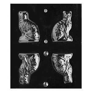 画像1: 3Dチョコレート型 猫 (1)