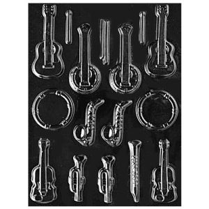 画像1: チョコレート型　楽器　7種類　16個取 (1)