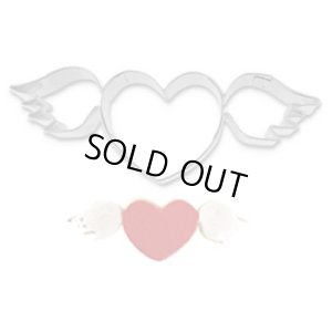 画像1: ドイツ/Stadter社（ステンレス）　クッキー型　羽付きハート (1)