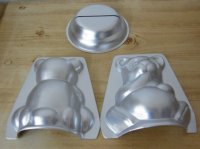 画像1: 訳あり/Wilton ミニ立体ケーキ型　ミニスタンドテディベア