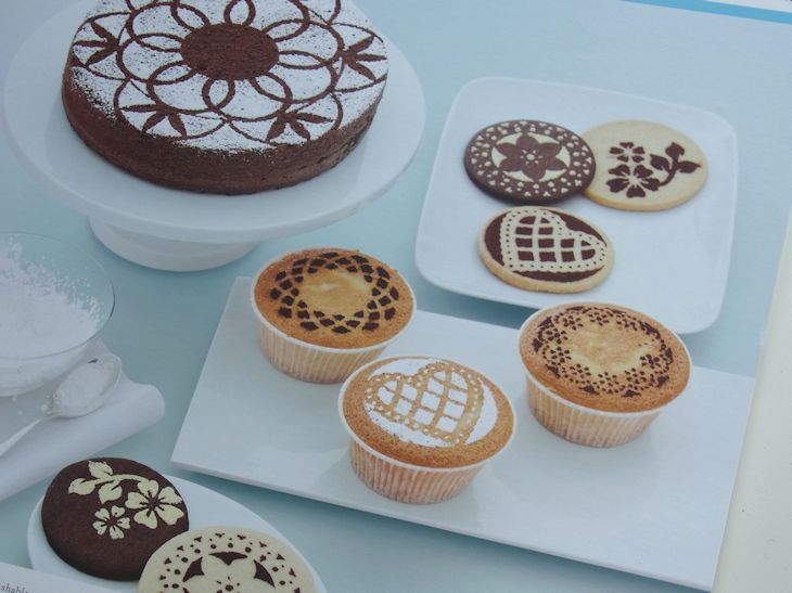 ケーキステンシル カップケーキステンシル ドイリーレース