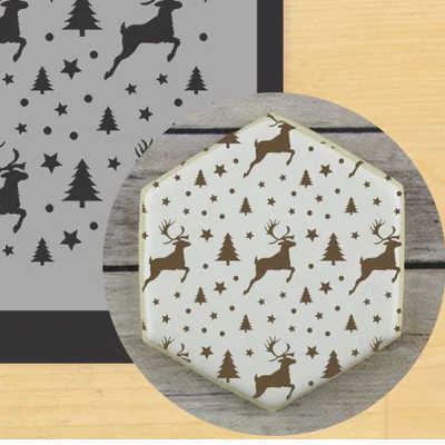 トナカイ ミニツリー ミニ 星 ステンシルプレート